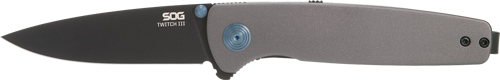 SOG KNIFE TWITCH III 3.1" SPRG - ASST GRAY/BLUE/BLACK - Image 2