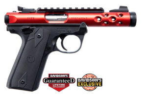 Ruger Mark IV 22/45 Lite - 22 LR - 4.4" THREADED BARREL - 10+1 - Red Anodized