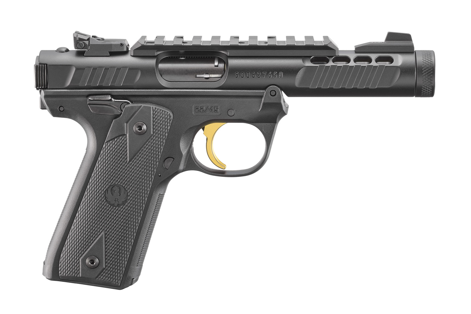 Ruger Mk IV 22/45 Lite - 22 LR - 4.4" Threaded Barrel - 10+1 - Gold Trigger