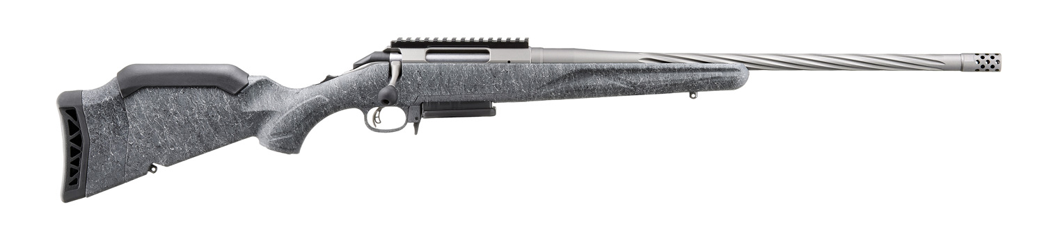 Ruger American Rifle Gen 2 - 308 Win - 20" Spiral Fluted Barrel - Gray Splatter Stock - 3+1