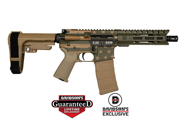Diamondback DB15 Pistol - 5.56 NATO - 7" Barrel - OD Green/ FDE / American Flag - Davidson's Exclusive