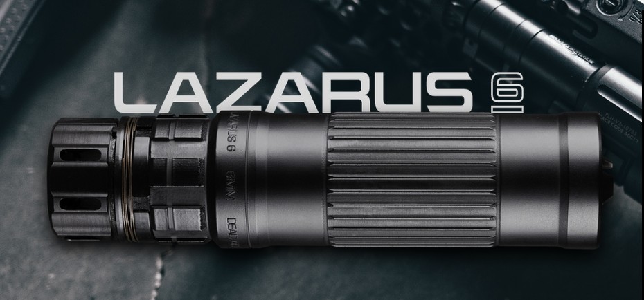 Dead Air Lazarus 6 - 5.56/6mm - Black - Keymo Mount & Keymo Flash Hider - Full Auto Rated