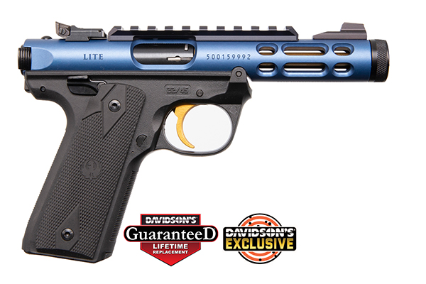Mark IV 22/45 Lite - 22LR - 4.4" THREADED BARREL - Cobalt Slate - Gold Trigger - 10+1