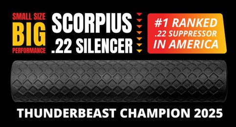 Off Grid Suppressors Scorpius - 22 Cal - Full Auto Rated - Weighs Just 1.95oz