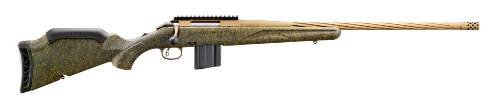 Ruger American Gen2 Predator - 6mm ARC - 22" Barrel - 10+1 - Burnt Bronze with Green Splatter Stock