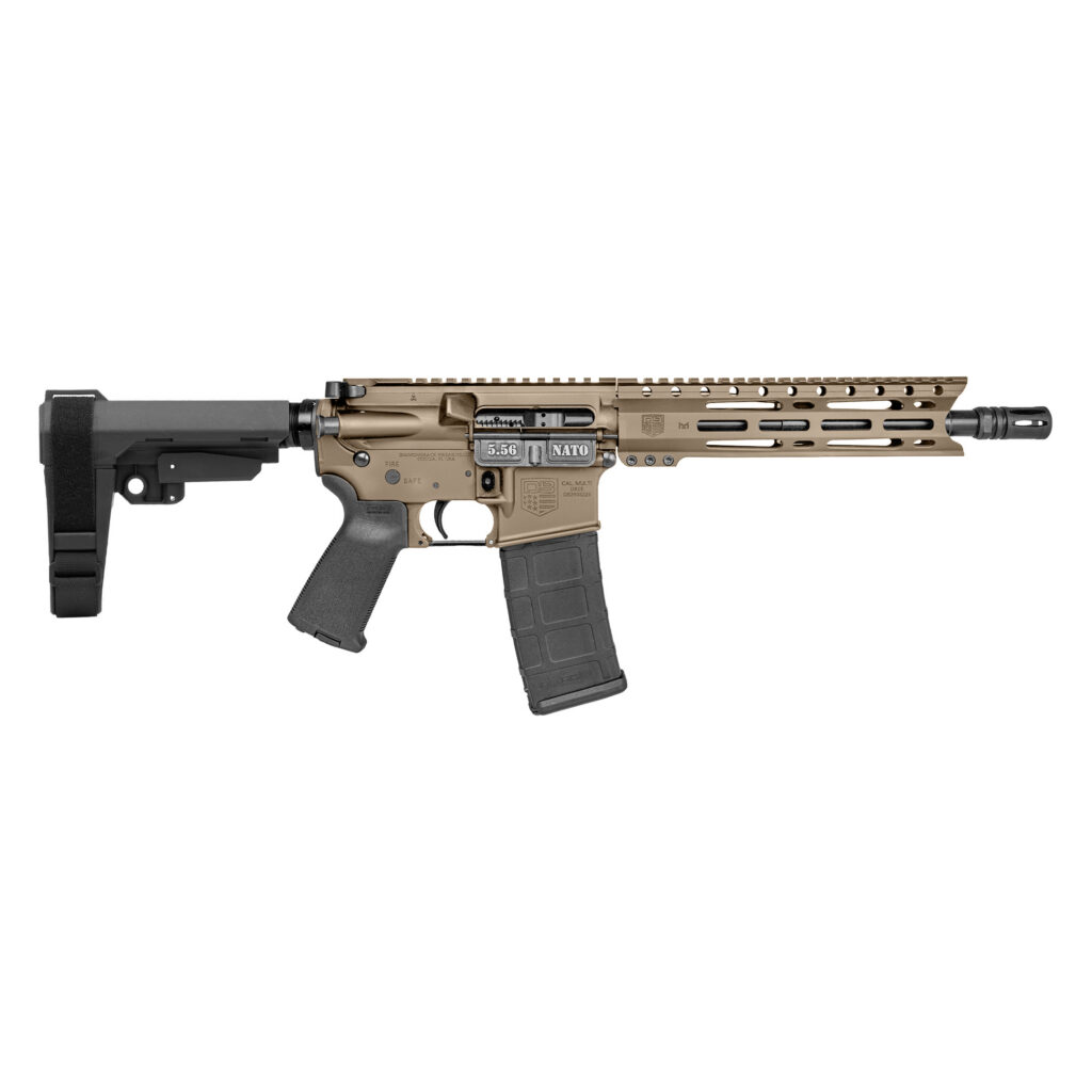 Diamondback DB-15 Pistol - 5.56 NATO - 10" Barrel - FDE - With SBA3 Brace