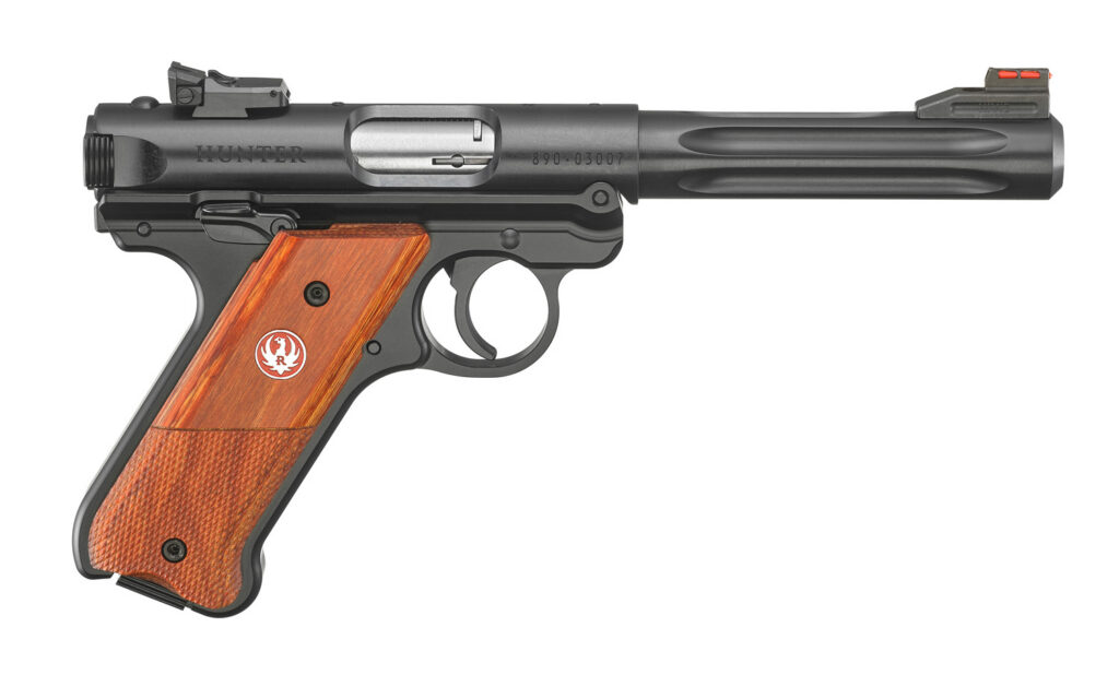 Ruger Mark IV Hunter - 22 LR - 5.5" Fluted Barrel - 10+1 - Laminate Wood Grips