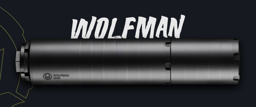 Dead Air Wolfman - 9mm Multi Caliber - Modular Design - Direct Thread 1/2x28